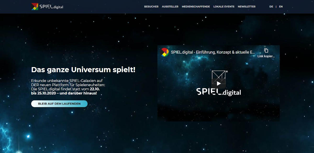 Website der SPIEL.digital